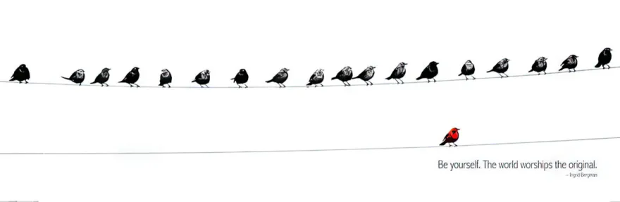 Be Yourself Poster Ingrid Bergmann Zitat