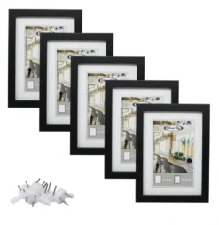 Bilderrahmen-Set 13 x 18 cm schwarz, 5 Stück