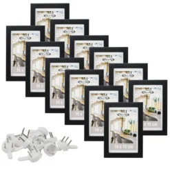 Bilderrahmen-Set 10 x 15 cm schwarz, 12 Stück