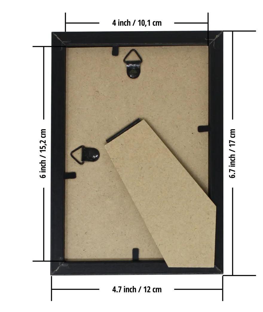 Bilderrahmen-Set 10 x 15 cm schwarz, 5 Stück