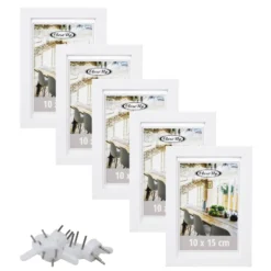 Bilderrahmen-Set 10 x 15 cm weiß, 5 Stück