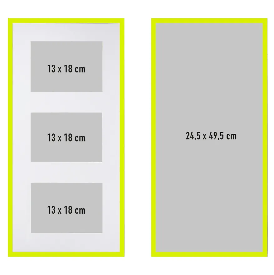Bilderrahmen 26,2 x 51,5 cm gelb