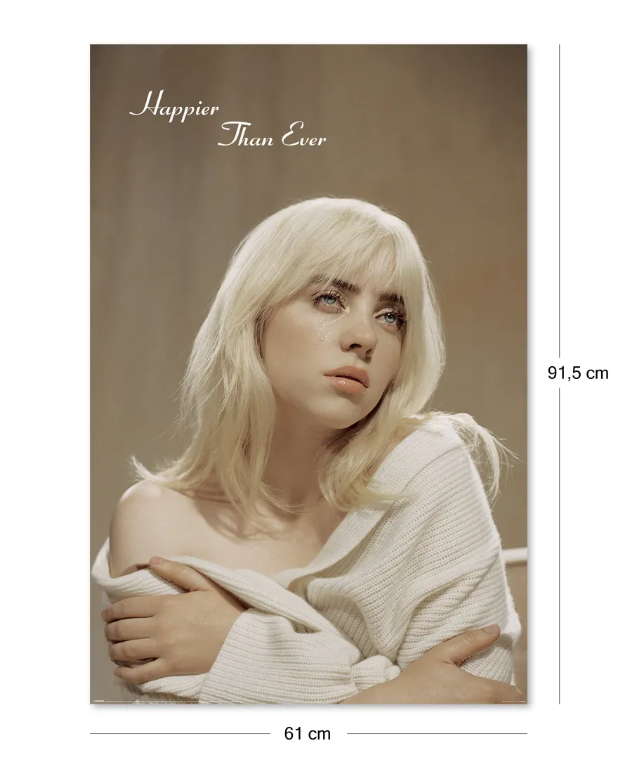 Billie Eilish Poster Cover Happier Than Ever