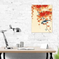 Bird and Red Ivy Kunstdruck Ohara Koson