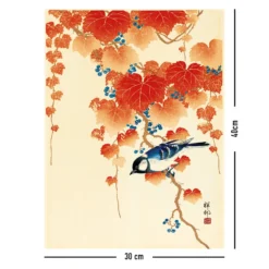 Bird and Red Ivy Kunstdruck Ohara Koson