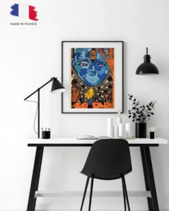 Blue Face Kunstdruck by Soyu