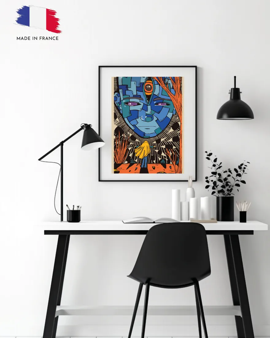 Blue Face Kunstdruck by Soyu