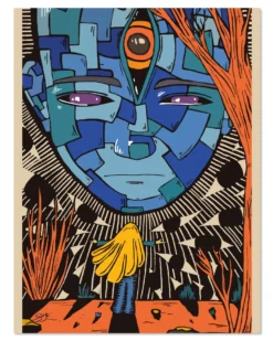 Blue Face Kunstdruck by Soyu