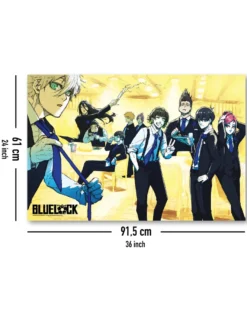 Blue Lock Poster- Isagi, Nagi, Bachira, Yukio, & Chigiri
