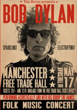 Bob Dylan Poster Manchester Free Trade Hall
