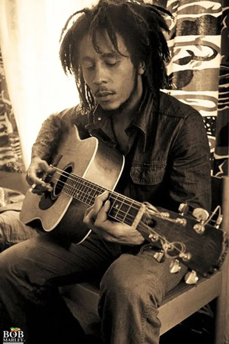Bob Marley Poster Gitarre