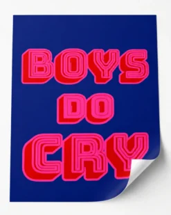 Boys Do Cry | Sticker Set - 50 Stück | 5,5 x 8,5 cm
