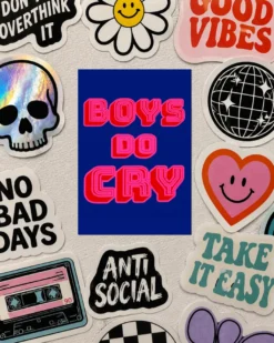 Boys Do Cry | Sticker Set - 50 Stück | 5,5 x 8,5 cm