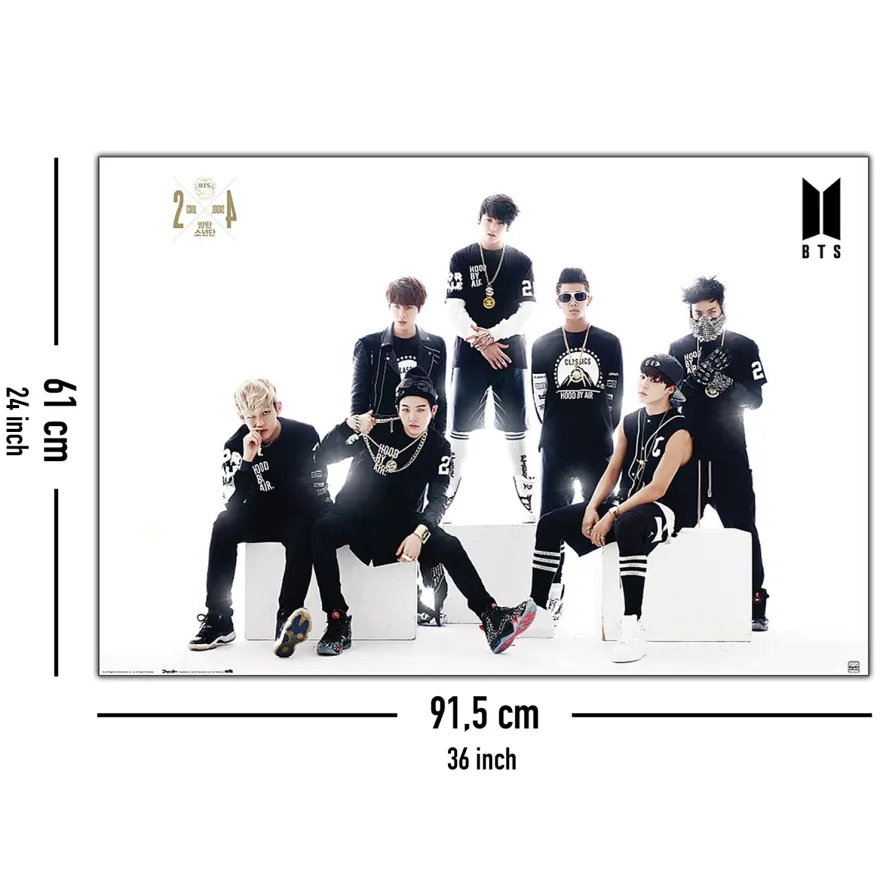 BTS Poster Black And White