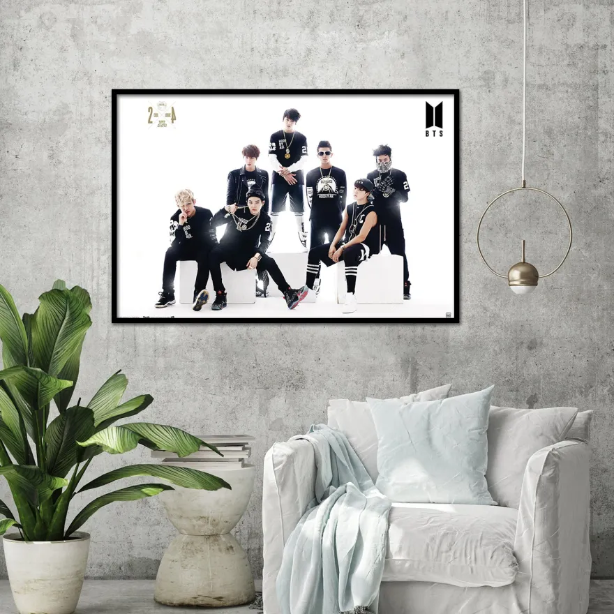 BTS Poster Black And White