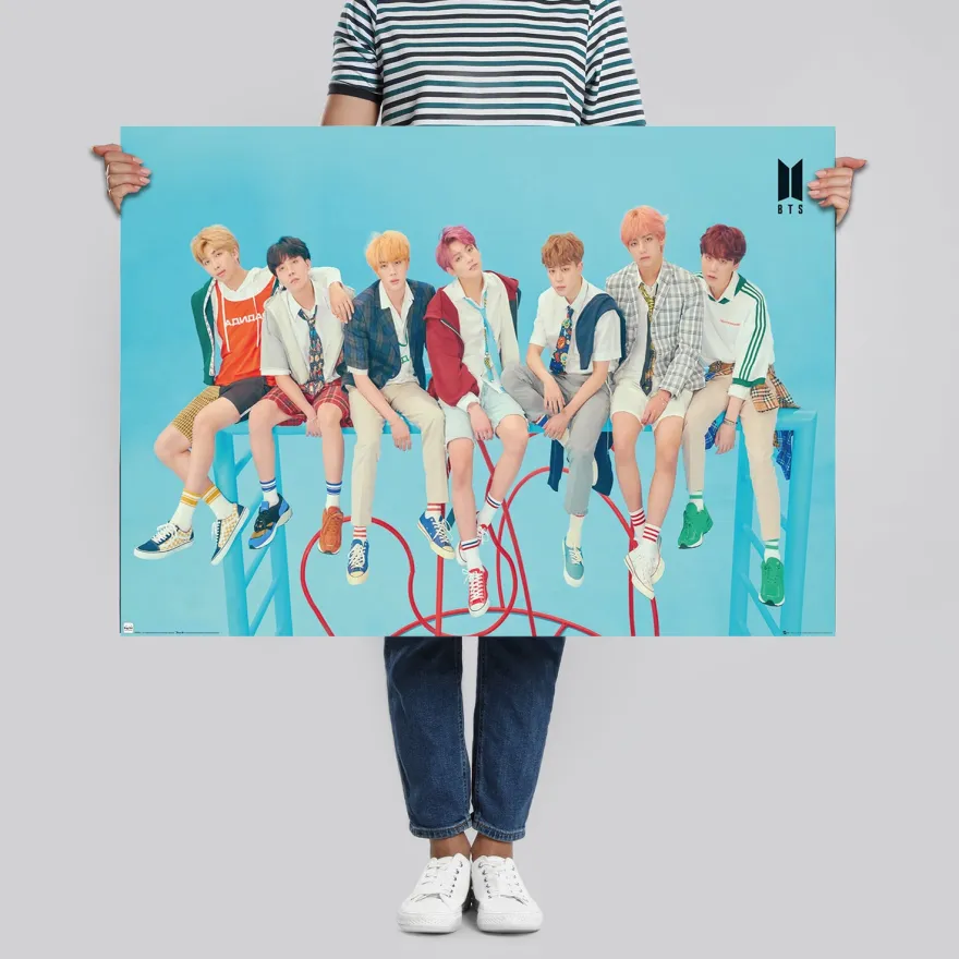 BTS Poster Blue