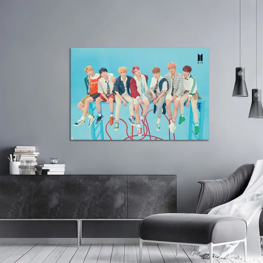 BTS Poster Blue