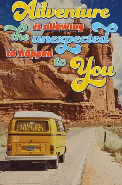 Camper Van Poster Adventure Is Allowing The Unexpected