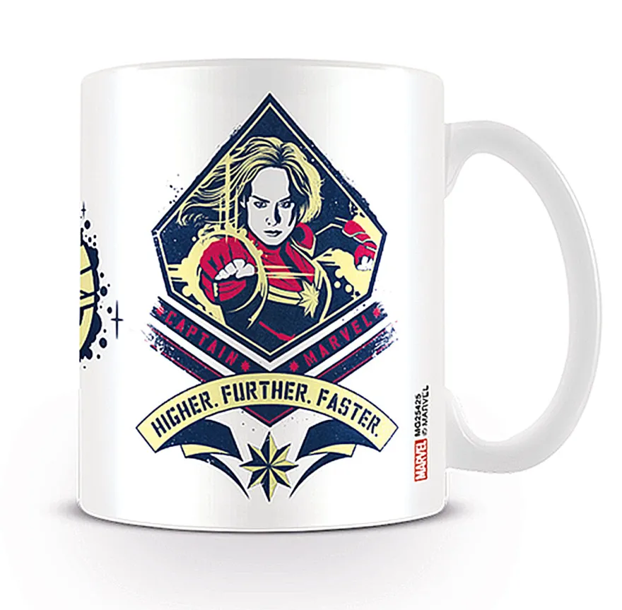 Captain Marvel Tasse Higher Further Faster