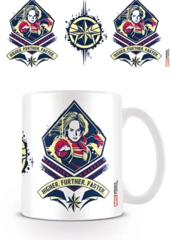 Captain Marvel Tasse Higher Further Faster