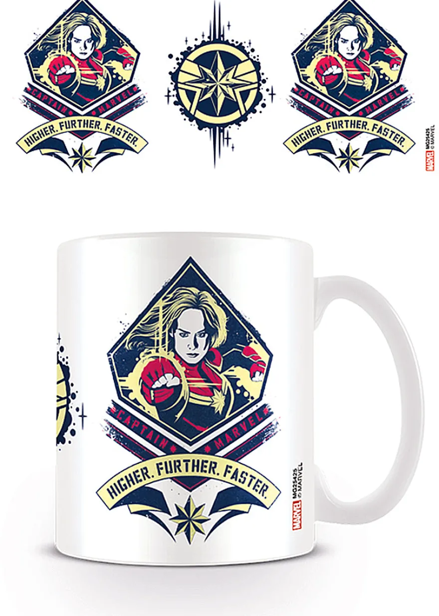 Captain Marvel Tasse Higher Further Faster
