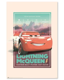 Cars Poster Pixar Vintage