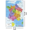 Carte De France 2017 Poster Karte von Frankreich 2017