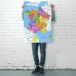 Carte De France 2017 Poster Karte von Frankreich 2017