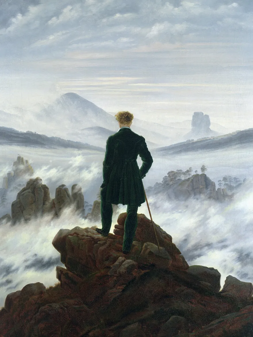 C. D. Friedrich Kunstdruck Wanderer über dem Nebelmeer