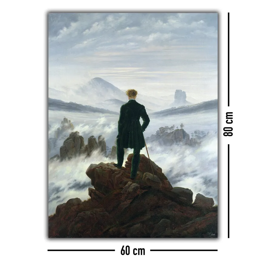 C. D. Friedrich Kunstdruck Wanderer über dem Nebelmeer