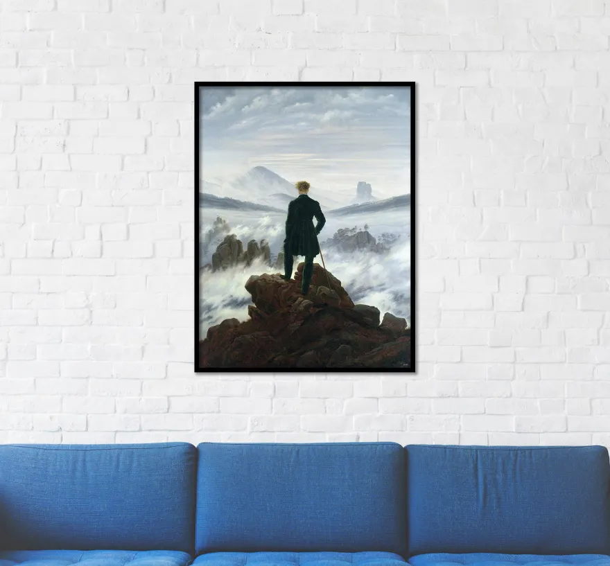 C. D. Friedrich Kunstdruck Wanderer über dem Nebelmeer