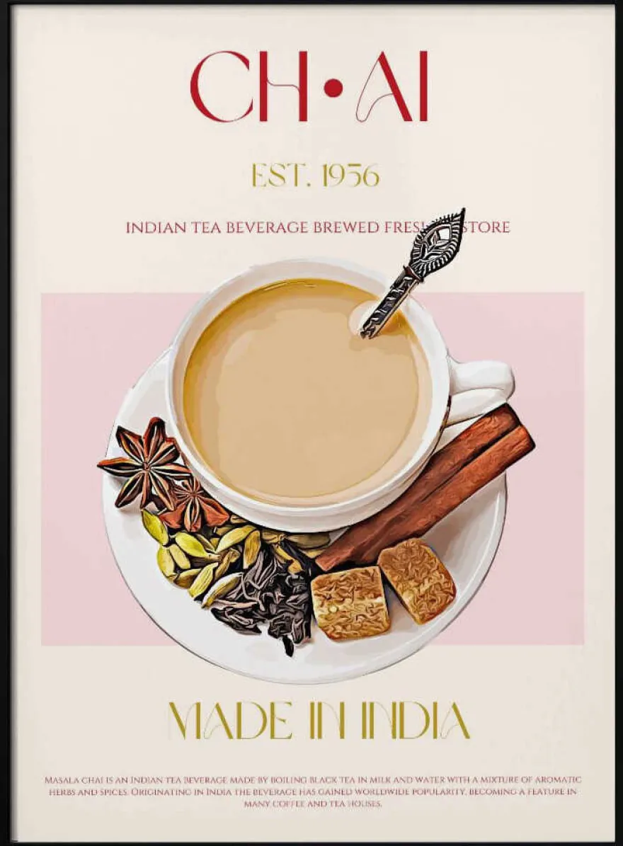 Chai Tea Poster - "Spice & Warmth"