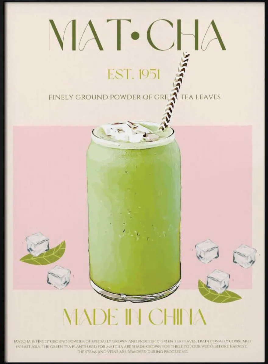 Chilled Matcha Drink Poster
