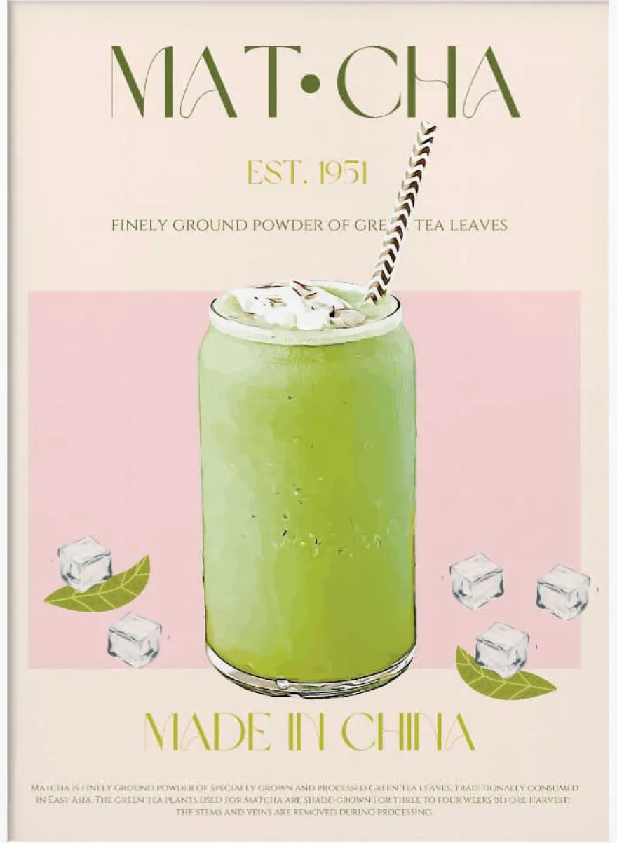 Chilled Matcha Drink Poster