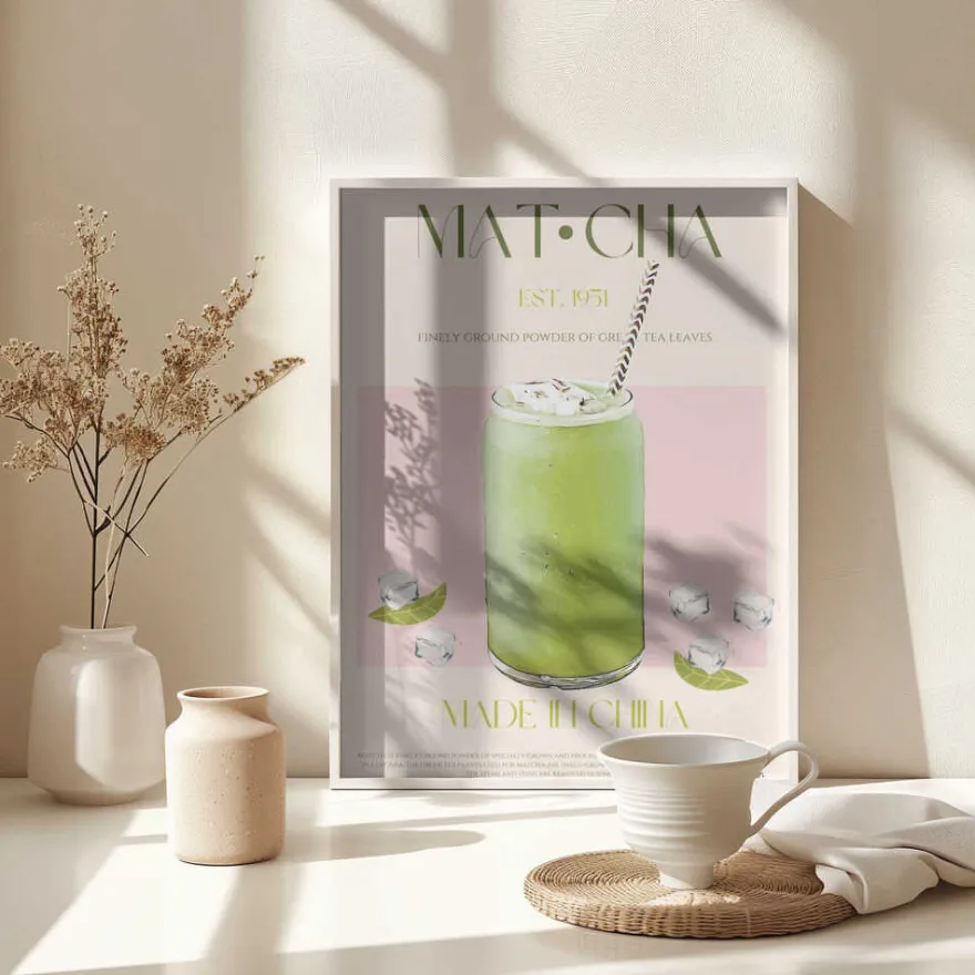 Chilled Matcha Drink Poster