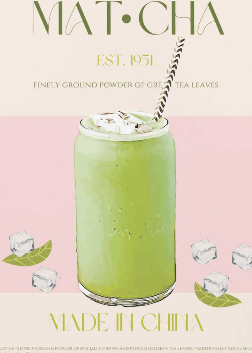 Chilled Matcha Drink Poster