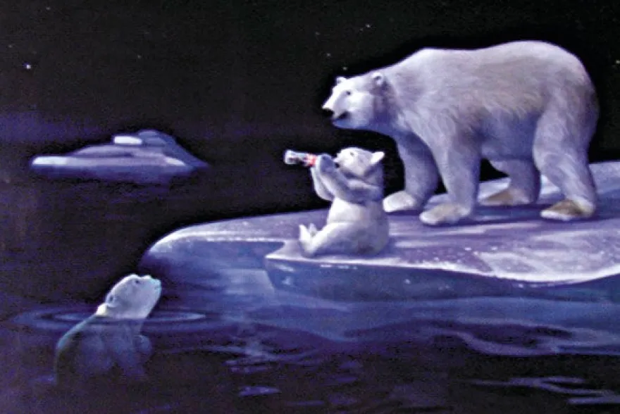 Coca-Cola Poster Eisbärenfamilie