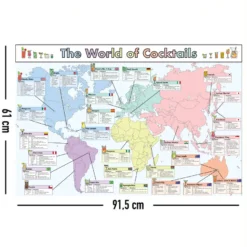 Cocktails of the World Poster 170 gr. glänzend Papier