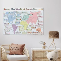 Cocktails of the World Poster 170 gr. glänzend Papier