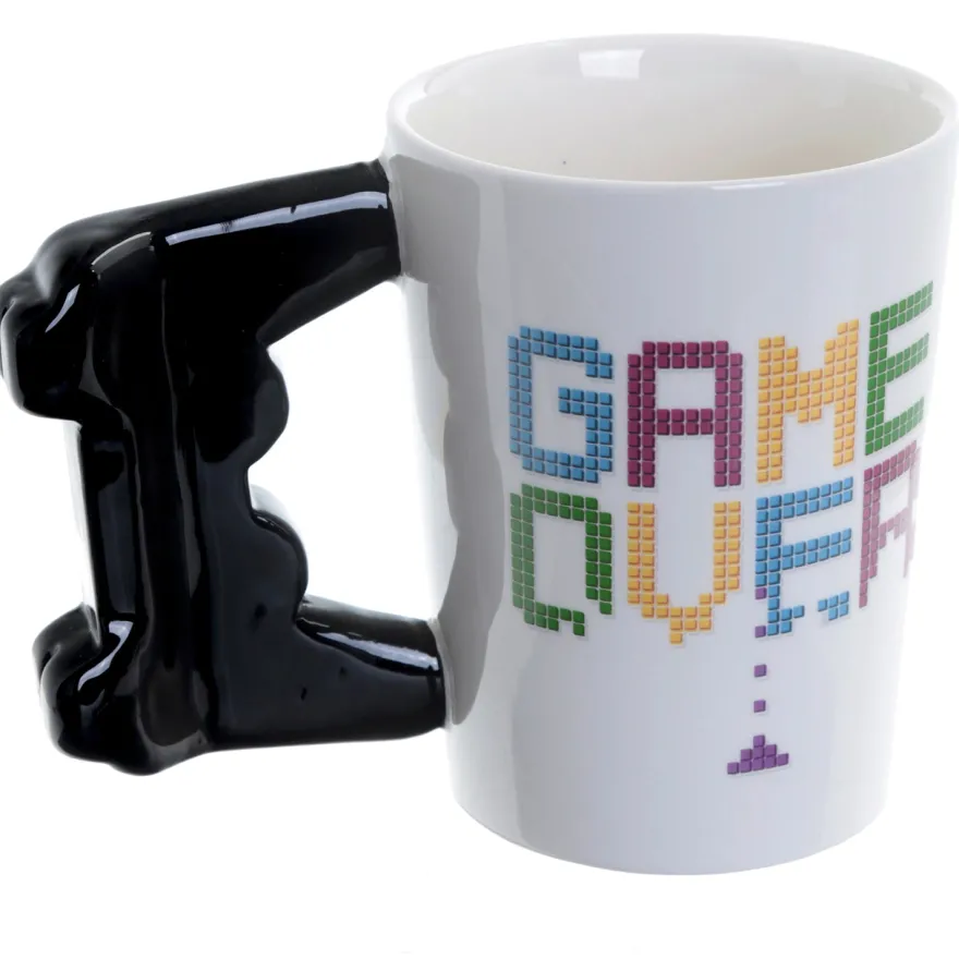 Controller Tasse Game Over mit 3D Controller am Henkel
