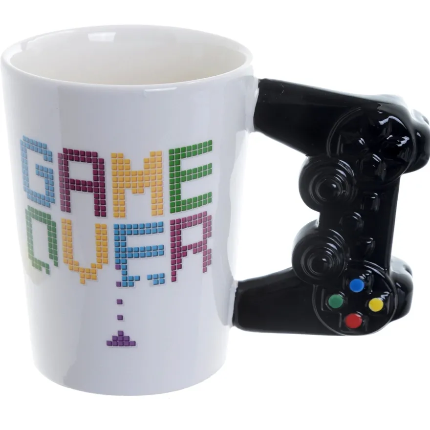Controller Tasse Game Over mit 3D Controller am Henkel