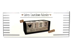 Countdown Kalender Holz-Tischkalender, Tagezähler