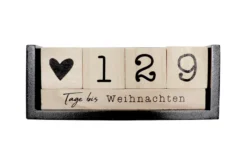 Countdown Kalender Holz-Tischkalender, Tagezähler
