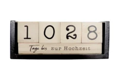 Countdown Kalender Holz-Tischkalender, Tagezähler