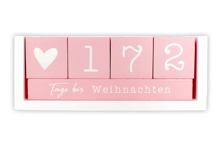 Countdown Kalender Holz-Tischkalender, Tagezähler