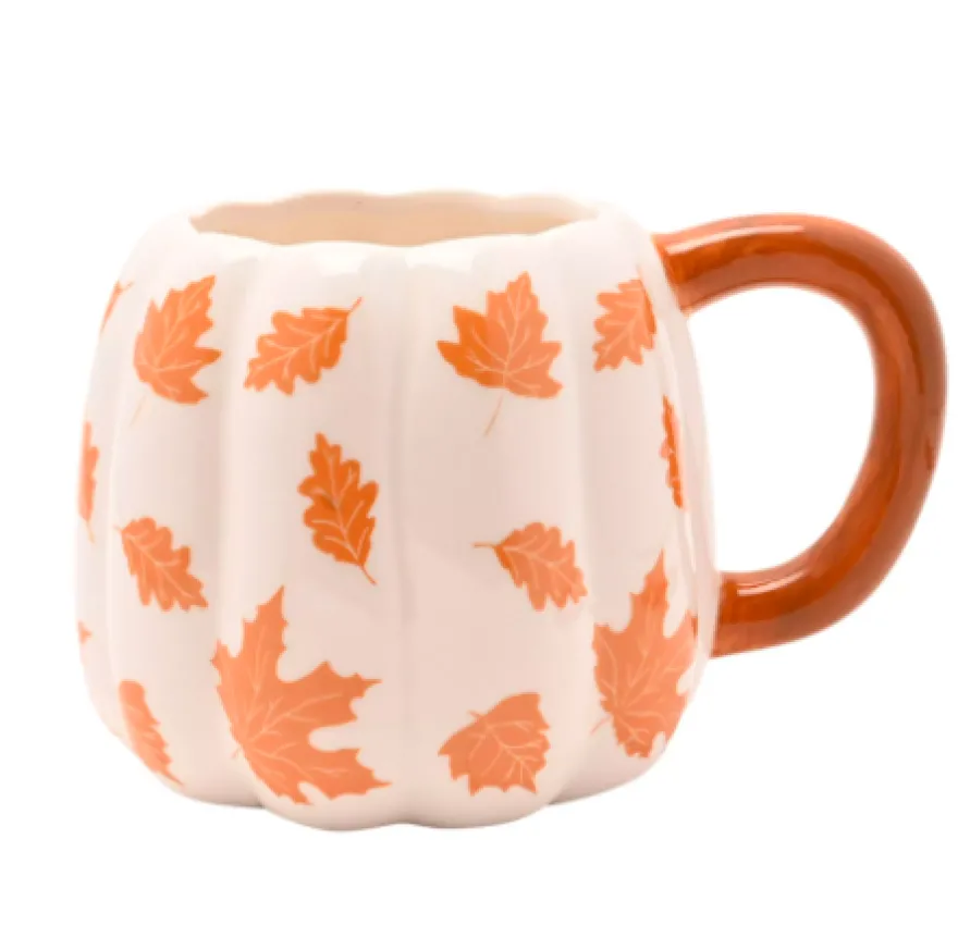 Country Living 3D Kürbistasse Orange Leaves 600ml