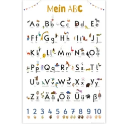 Das ABC Poster Auf 170 gr. Papier gedruckt