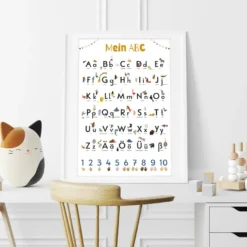 Das ABC Poster Auf 170 gr. Papier gedruckt