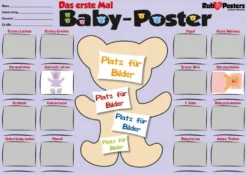 Das erste Mal Rubbel-Poster Baby