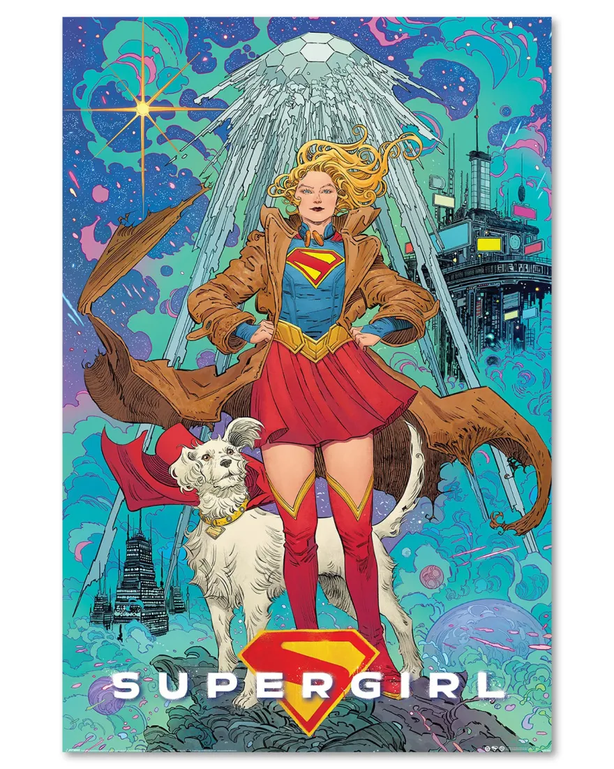 DC Comics Poster Supergirl Comic Art